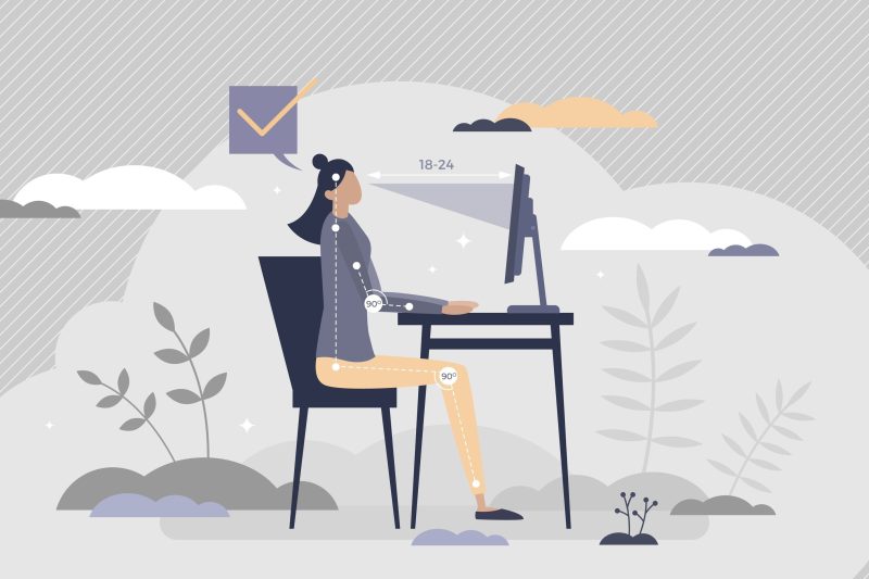 Woman demonstrating ideal natural posture